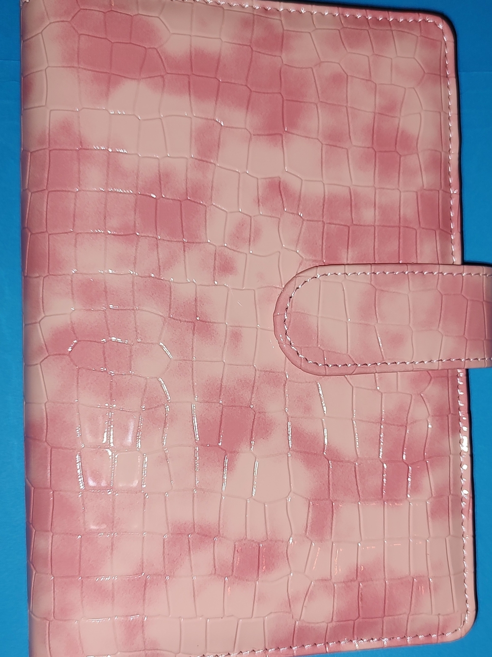 New! A6 Pink Croc-Embossed Snap Wallet Planner BARBIE Paper
